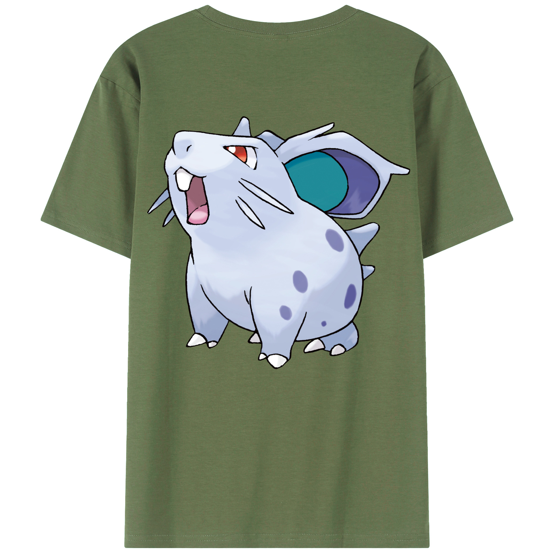 （画像用） ポケットモンスター Pokémon 綿100％ メンズ半袖Tシャツ（バックプリント） 通気性